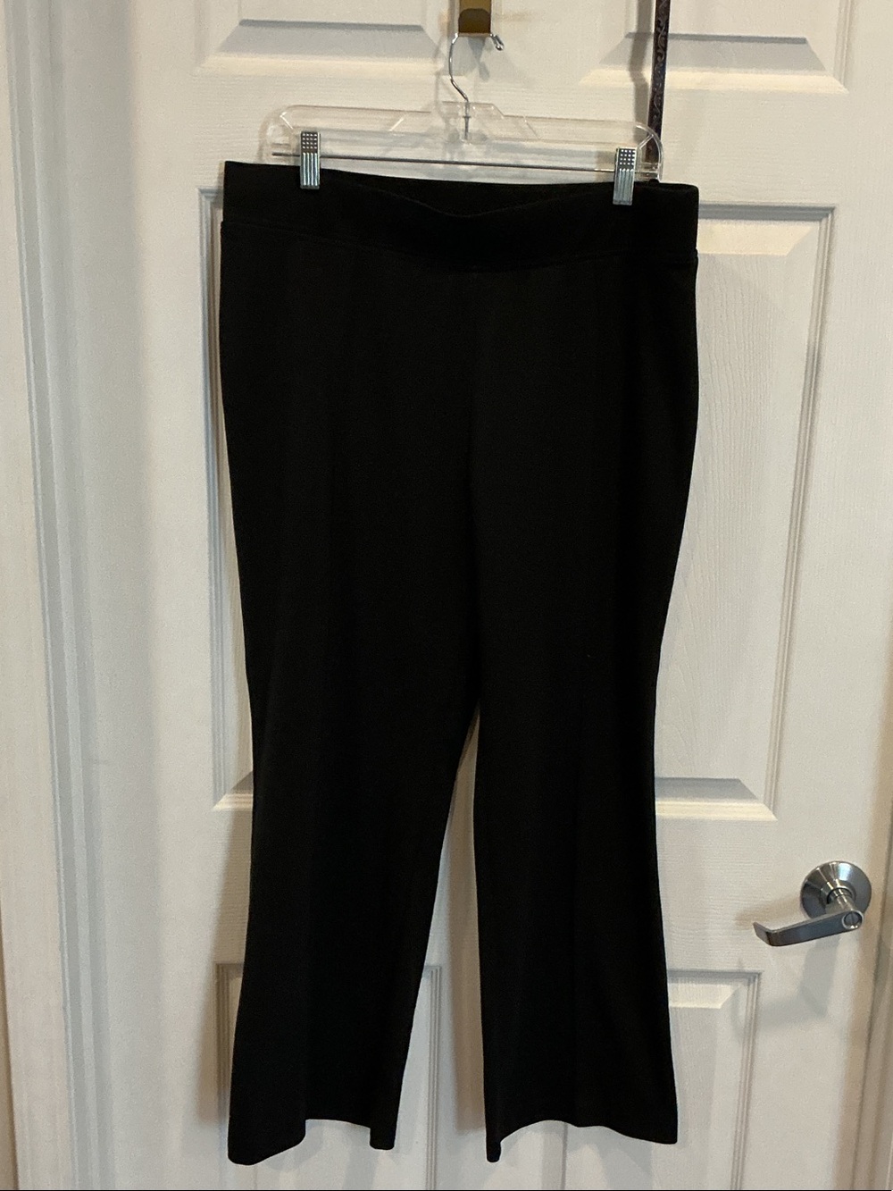 George Classic Black Women's Pull-On Wide-Leg Pants